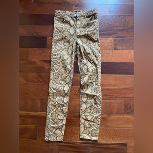 Zara snakeskin jeans